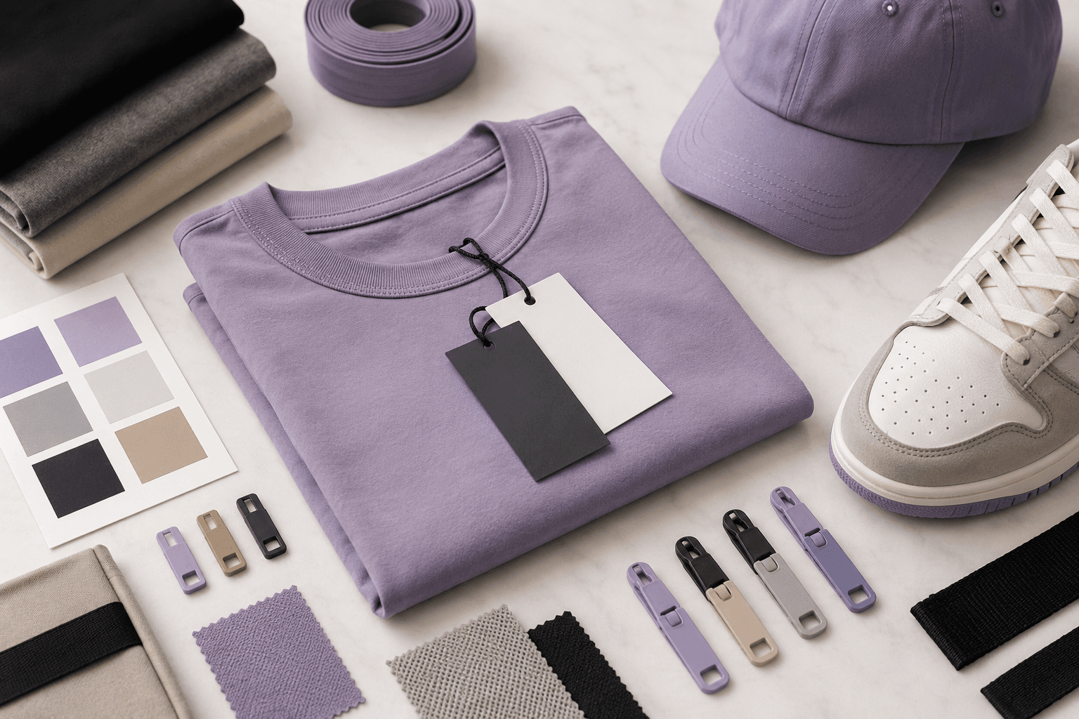 Private label clothing materials, tags, and apparel products